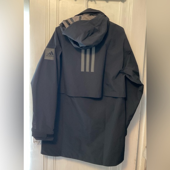 NWT ADIDAS Myshelter Rain.Rdy Parka Jacket RAIN COAT WIND ATHLETIC M New Vegan - Picture 5 of 15